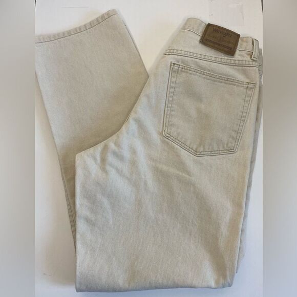 Wrangler Silver Edition Cream Jeans Size 32 Straight leg regular fit - Picture 8 of 9